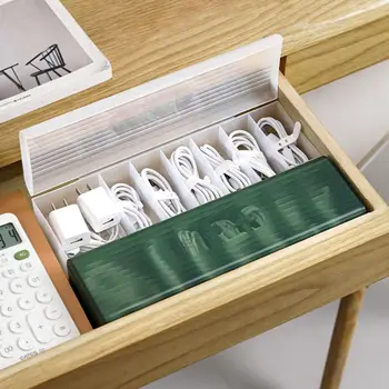 Кутия за съхранение на кабела, линия, слушалки, настолна кутия за съхранение, Кабелен органайзер, кутия за съхранение на кабел, контейнер за USB кабел