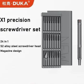 Набор от Прецизни отвертки DUKA Atuman 24 в 1, набор от магнитни отвертки, преносим инструмент за ремонт на телефон, лаптоп, часа