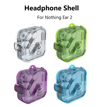 Цветни Прозрачни Калъф За Нищо Ear 2 броя Твърд Калъф Защитен Калъф Безжични Слушалки под Формата На Миди С Каишка За Нищо Ear2