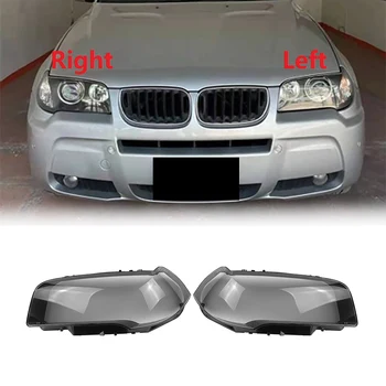 За-BMW X3 E83 2006-2010 Корпус дясната светлини Лампа Прозрачен капак на обектива Капак фарове