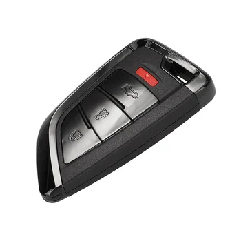 За Xhorse XSKF21EN Универсален Умен без контактен Ключ Дистанционно с 4 Бутона в стил Нож и Ключодържател за VVDI Key Tool (черен)