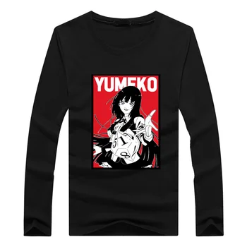 Demisezonnyj Yumeko Jabami Kakegurui през Цялата Деколте с Дълъг ръкав, Тениска Оверсайз За Мъже, Памучен Тениска, Ежедневни Блузи, Мъжки Дрехи