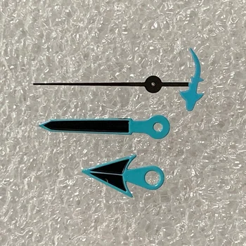 Часовникът със синьо ръба на Показалеца с Втората игла във формата на Костенурка/Риба/Тризъбец, Аксесоари за мъжки часовник, механизъм NH35/NH36/4R/7S