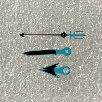 Часовникът със синьо ръба на Показалеца с Втората игла във формата на Костенурка/Риба/Тризъбец, Аксесоари за мъжки часовник, механизъм NH35/NH36/4R/7S