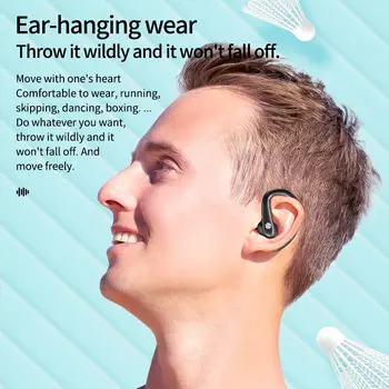 Безжична Bluetooth слушалка T30s, Окачени Спортни тапи за уши за джогинг, Удобно носенето на Водоустойчиви слушалки с дисплей на храна