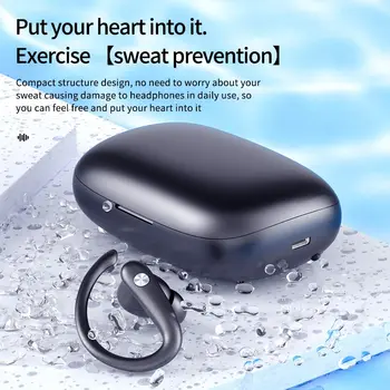 Безжична Bluetooth слушалка T30s, Окачени Спортни тапи за уши за джогинг, Удобно носенето на Водоустойчиви слушалки с дисплей на храна