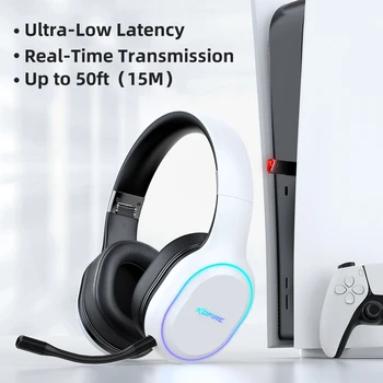 KOFIRE UG-05 2,4 Ghz/ Безжична детска Bluetooth слушалки за PC, динамичен еквалайзер с изключително ниска латентност, 30 часа възпроизвеждане с микрофон
