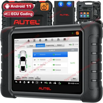 Autel MaxiDAS DS808S-TS Безжичен Комплектен инструмент за автоматична диагностика на ГУМИТЕ, Кодиране екю вътрешни Android 11, Двунаправленное управление на 31 + Услуги