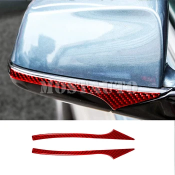 Серия E60 Меко Карбоновое Влакно Външно Странично Огледало за обратно виждане с Ивици За BMW 5 2005-2011 2 елемента (2 Цвята)