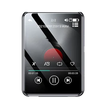 2,4-Инчов IPS MP3 плейър, FM радио, Bluetooth-съвместими 5,0 MP4 Hi-Fi плейър с електронна книга / запис, изключително тънък Цинк сплав за спорт