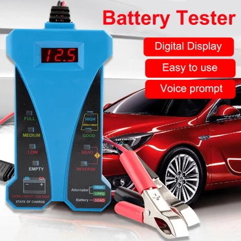 Дигитален Тестер за автомобил 12v Автомобилен Диагностичен Тестер на батерията Автомобилен Анализатор Инструмент Скенер, Генератор на Променлив ток Акумулаторен Волтметър