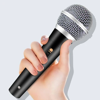 Караоке микрофон Ръчно Професионален Кабелна Динамичен микрофон с ясен глас за изпълнение на вокална музика, караоке