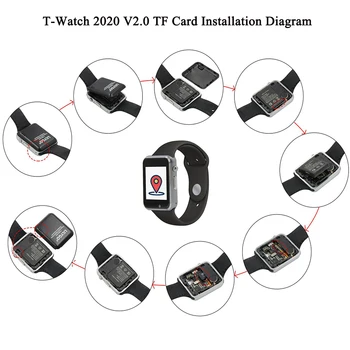 LILYGO® TTGO T-WATCH 2020 V2 GPS IPS с отворен код ESP32 WIFI Bluetooth Капацитивен сензорен екран Програмируем вибродвигатель за часа