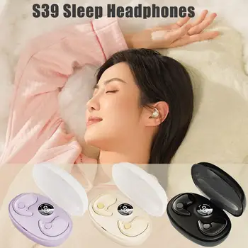 Слушалки за Сън S39 Mini Auriculares Bluetooth Невидим Шум Хендсфри За Сън С Намаляване на Шума Слушалки Втулки Работят Беспроводно Зво Q3U7