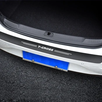 Автомобилна Стикер на вратата от въглеродни влакна, Украса на багажника за обществени Автоаксесоари TCROSS