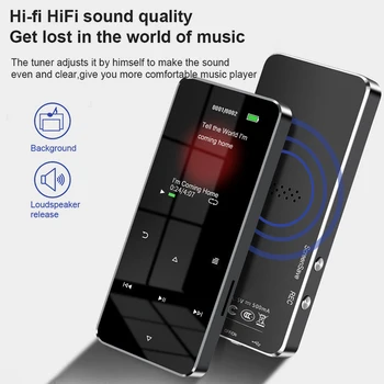 Нов 1,8-инчов Метален Сензорен Музикален плейър за Mp3 Mp4, съвместим с Bluetooth, 5,0 Fm-радио, Възпроизвеждане на видео, 8/32 Gb Електронна книга, Hi-Fi Плейър, Walkman