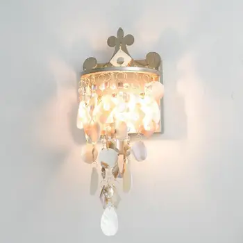 Американски Селски Златен led монтиран на стената лампа във формата на Миди, за да Хола на Заден план Ins Детска стая Скандинавските Момичета Сватбен декор Стенни аплици
