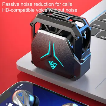 Гладка слот слушалки Подобряват игрите благодарение на здравите wi-наушникам True Wireless с led дисплей Bluetooth 5.3
