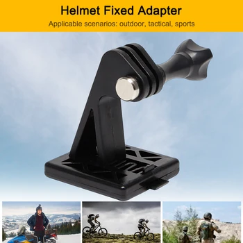 Поставка за адаптер за камера, найлон преносима база за адаптер за каска, тактически шлем е с фиксиран монтиране, лесен за мобилен телефон камери Gopro