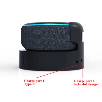 Акумулаторна база за Echo Dot 3-та Преносима акумулаторна батерия с голям капацитет 5200 mah за Алекса Smart Speaker Бърза доставка