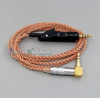 LN006200 3,5 мм OCC Тъканни слушалки от медна тъкан Кабел жак за слушалки QC2 QC15 QC35