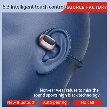 X3 Bluetooth Слушалки Водещ Въздух Слушалка На Ухото На Куката Спортни Слушалки С Докосване На Слушалките С Шумопотискане