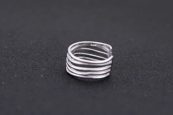 EETI 2018, Нови открити пръстени от сребро 925 проба за жени, Персонални пръстен от сребро за момичета-златар линия, широко лицевое пръстен