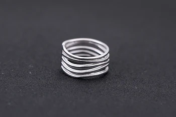 EETI 2018, Нови открити пръстени от сребро 925 проба за жени, Персонални пръстен от сребро за момичета-златар линия, широко лицевое пръстен