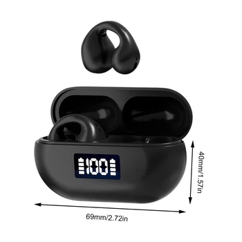 Ушите T75 с цифров дисплей, безжична слушалка е с много чувствителен микрофон, Bluetooth-съвместими слушалки 5.3