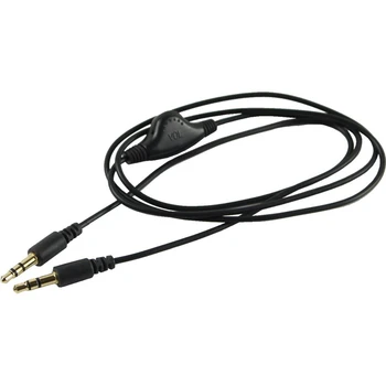 4шт 3,5 Мм M/M Стерео Слушалки Аудио Удлинительный кабел Кабел С Регулатора на силата на звука Черен