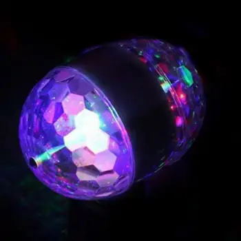 Цвят на Въртящата се лампа RGB Led лампи за партита, цветен стробоскопическая лампа, led стробоскопическая лампа, Мультикристаллическая диско лампа за рожден Ден дискотеки