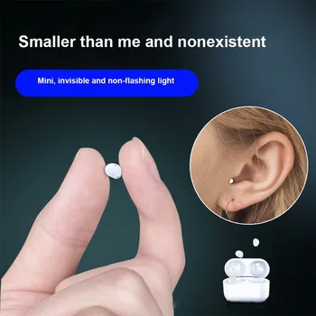 Невидими слушалки Мини Bluetooth слушалки TWS Безжични сензорни Слот Слушалки NFC Полу-втулки намаляване на шума Спортни слушалки