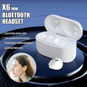 Невидими слушалки Мини Bluetooth слушалки TWS Безжични сензорни Слот Слушалки NFC Полу-втулки намаляване на шума Спортни слушалки