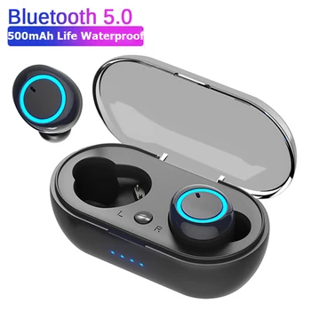 Y50 TWS безжични слушалки Спортни слушалки 5,0 Bluetooth Детска Слушалка Микрофон Телефон Безжични Слушалки За xiaomi lenovo шушулките