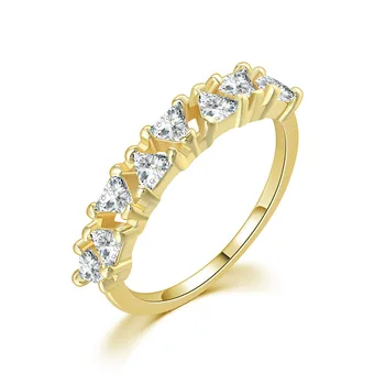 Модерен пръстен с Триъгълни кубическим цирконием За жени Y2k Златен Цвят, Midi-пръстен на пръста си, Аксесоари, Модни Бижута на едро R196