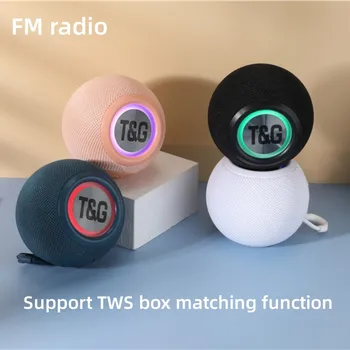 TG337 Безжична Bluetooth Високоговорител Преносим Открит Мини Bluetooth Субуфер Говорител Led Мелодия Мига FM-радио TWS/AUX/USB
