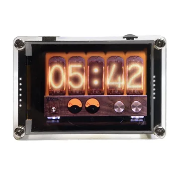 2,4-Инчов Индикатор за нивото на ритъма на музикалния спектър с гласово VU Glow Clock HD LCD, мулти-режим, Подключаемая версия