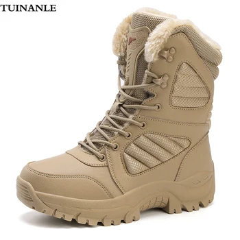 TUINANLE Армейските Обувки Мъжки Военни Пустинни Водоустойчиви Защитни Работни Обувки За Катерене, Туристически Обувки, по-Големи Размери, Дамски Улични Ботильоны