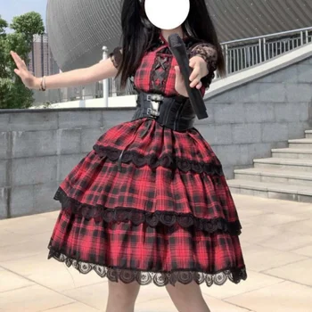 Лятото Японското готическа рокля в стил Лолита 