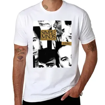 Тениска New Simple Minds - Once Upon A Time European Tour 1986, тениска за момче, спортни ризи, мъжки дрехи