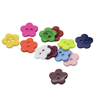 Копчета от смола 15 мм, цвете за албуми, шевни принадлежности с 2 дупки, шевни принадлежности, копчета 