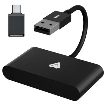 Безжичен адаптер CarPlay за Android/Apple, plug до безжичен ключ Carplay, plug към USB порт, Автоматичен адаптер за кола