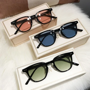 Модни Реколта Квадратни Слънчеви очила Дамски Големи Слънчеви очила Мъжки Черни Очила с UV400 Марка Дизайнерски обувки Нюанси Oculos De Sol