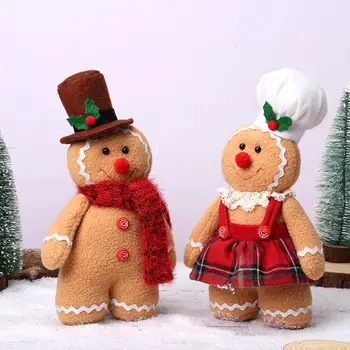 30 см Коледен Човечето Човече Куклени Декориране на Детски Подарък 2024 Коледна Украса за Дома Коледно Дърво Висулка Нова Година Навидад