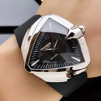 мъжки часовник с автоматичен механичен гумена каишка adventure водоустойчива и модерен бизнес