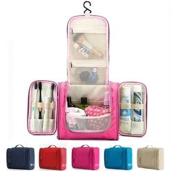 Пътна косметичка, чанта за измиване, чанта за съхранение, водоустойчива чанта за управление, Дамски косметичка унисекс, окачен стил