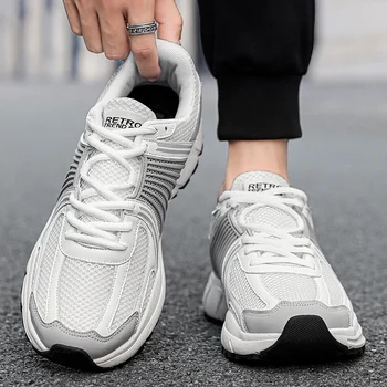 Мъжки ежедневни обувки, новост 2023 г., Мъжки вулканизированная обувки, спортни обувки в стил ретро, Мъжки модни огромни маратонки Унисекс