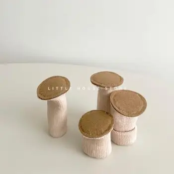 Креативен сладък маса ръчно плетени във формата на гъба, Защитни покривала за крачета стол, Безшумни Нескользящие калъфи за крака на мебели