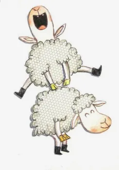 Метална капацитет на рязане матрица във формата на овце под формата на животното направи си сам за украса scrapbooking