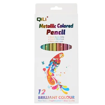 Цветен молив 12 цвята, водоразтворим цветен грифель, цветна писалка за рисуване, списание, wooden шестостенния цветен грифель